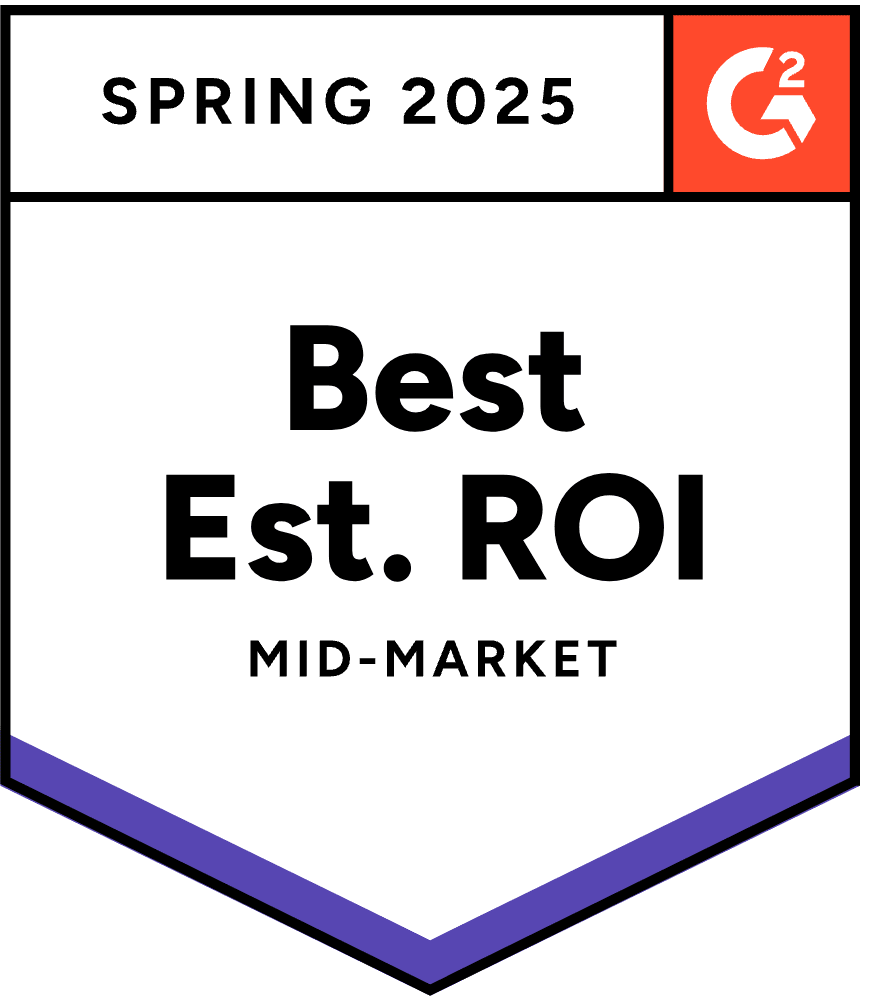 G2 Best Estimated ROI, Mid-Market