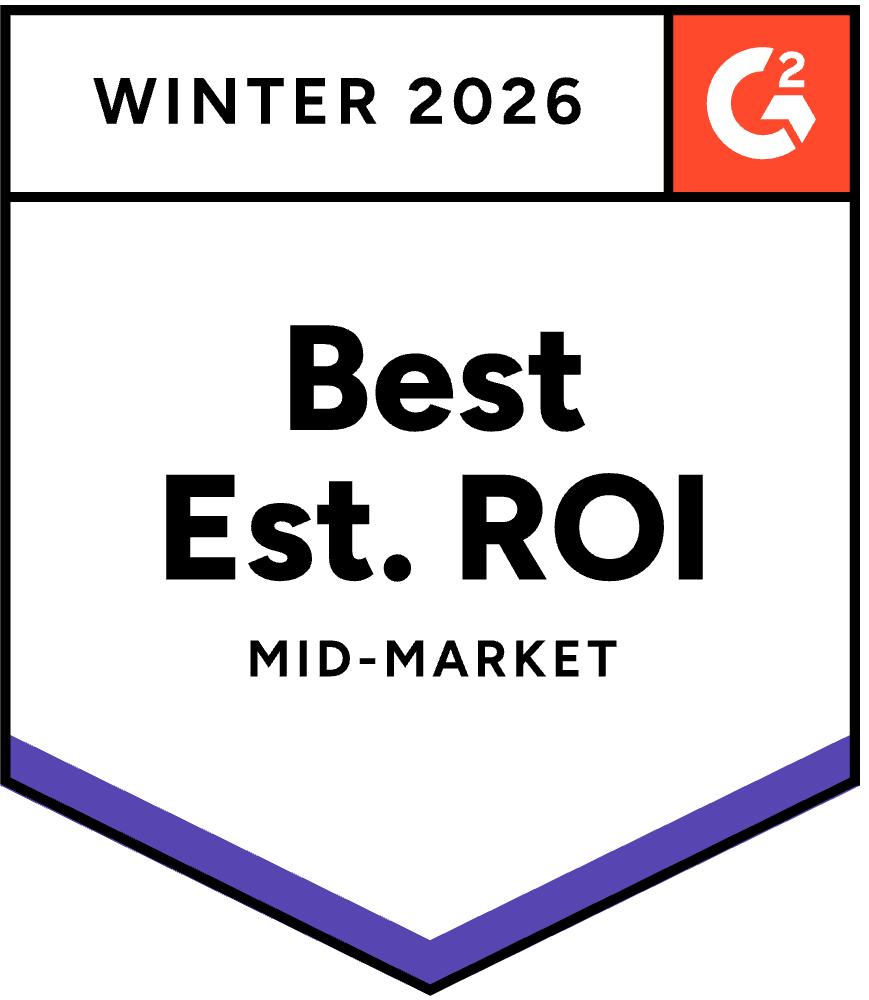 G2 Best Estimated ROI, Mid-Market