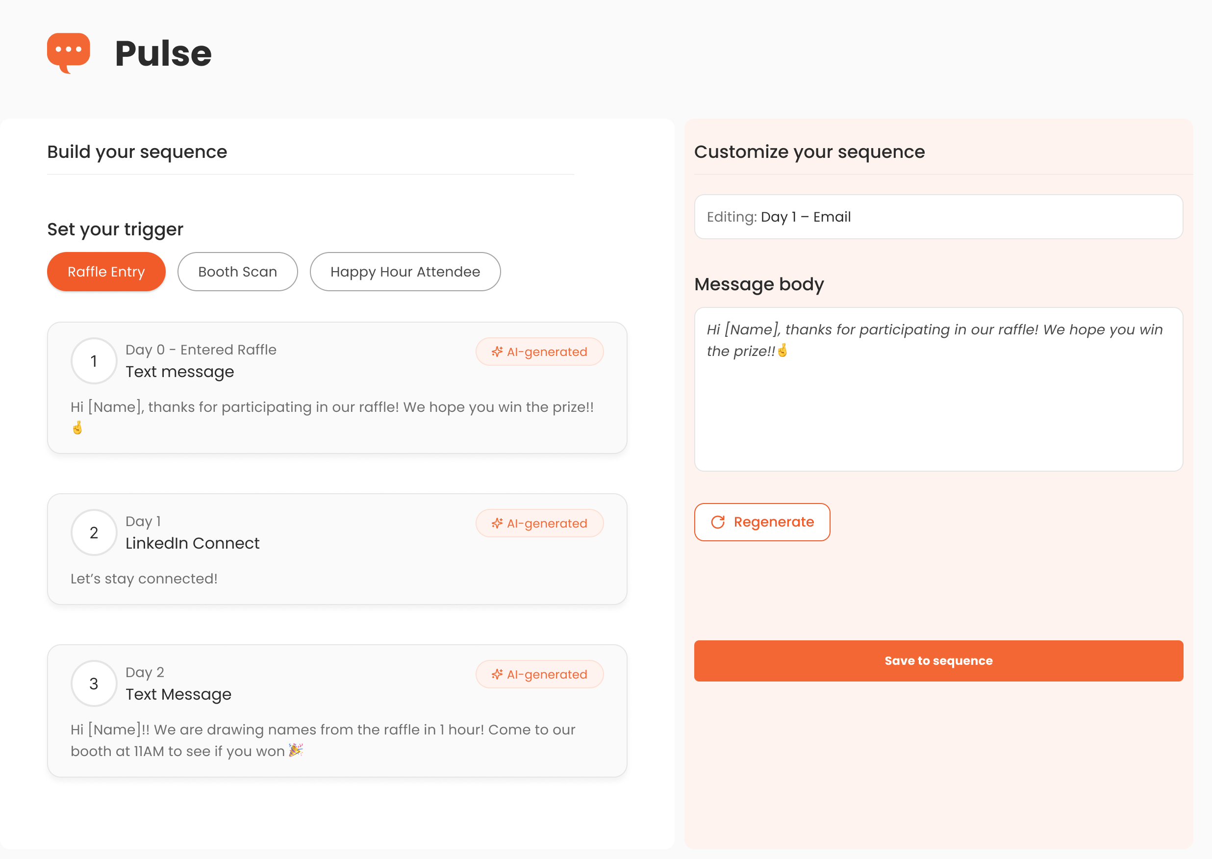 Mobly Pulse follow-up sequences